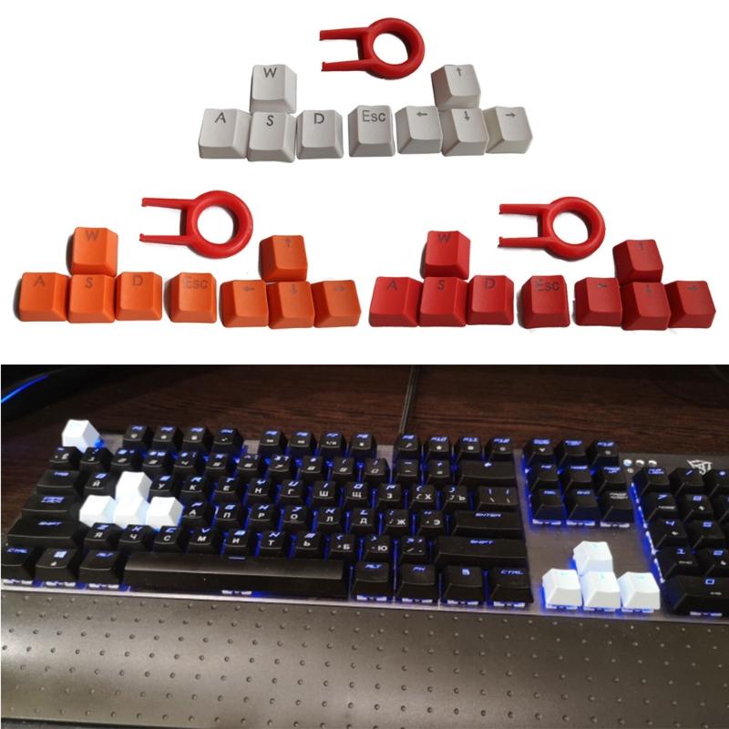 Backlit Keyboard Keycaps Fit for Cherry MX Switches WASD/ESC/Direction for Key Cap 9 Pcs Mechanical Gaming Keyboard for