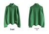 Korean Style High Neck Chunky Knit Sweater: Women's Autumn/Winter Loose Fit Knitwear