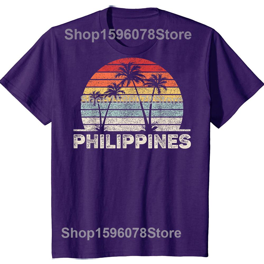 Funny Retro Vintage Philippines 100 Cotton Tshirts Men Fashion Print Tshirt Loose Oversized Streetwear Hip Hop Unisex T Shirt