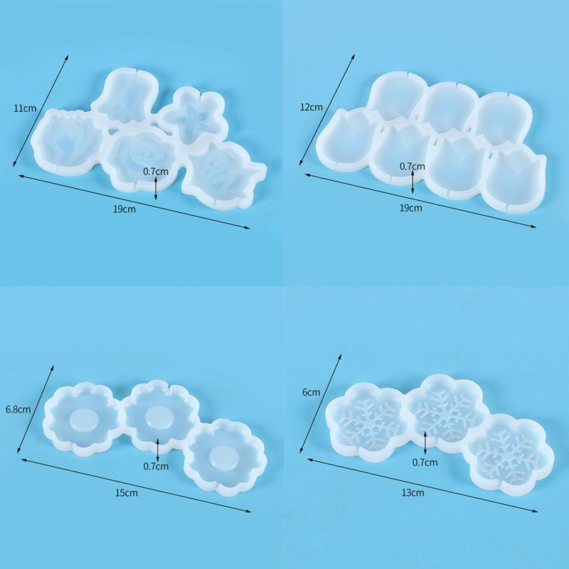 DIY Lollipop Mold Chocolate Moulds Cake Mould Fondant Molds Flower Shaped Silicone Material Bakeware Baking Accessories