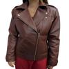 Noora Lambskin Women's Brown Learther Jacket | Biker Zipper Leather Jacket For Women | Stylish Fashion Jacket | Roadies Jacket |Genuine Leather Jacket