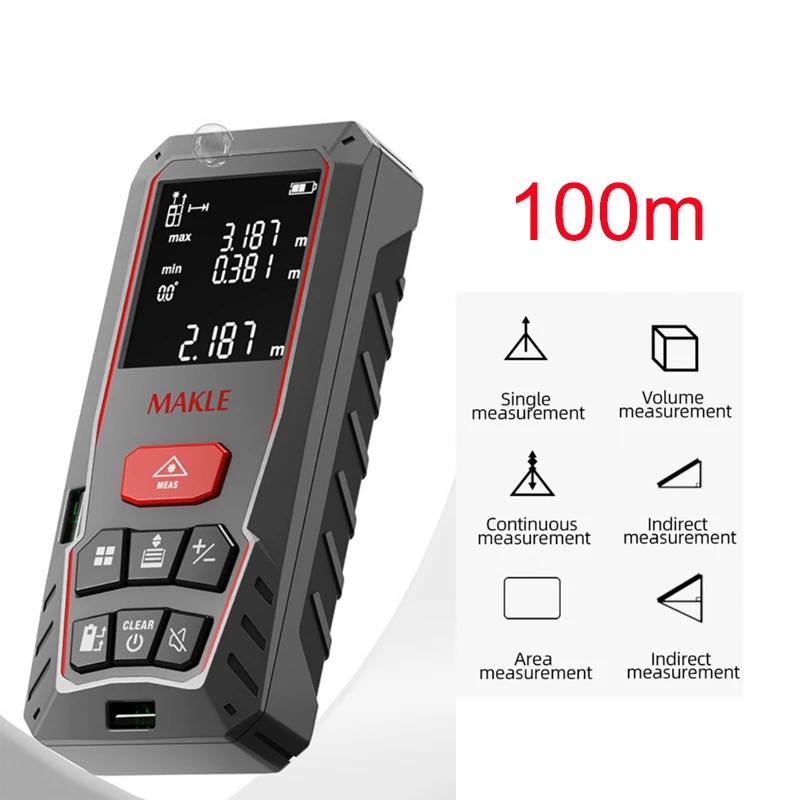 100M Laser Distance Measuring Instrument High Precision Handheld Infrared Measuring Ruler House Measuring Instrument