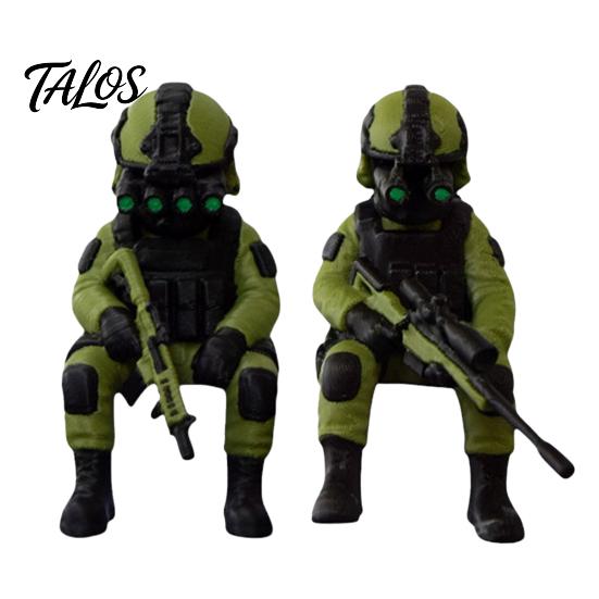 Military Action Figure 3D Printed Soldier Desktop Figurine, Model, Miniature Enthusiast Gift Ornament for Home Office Car Decor And Lovers Collectible