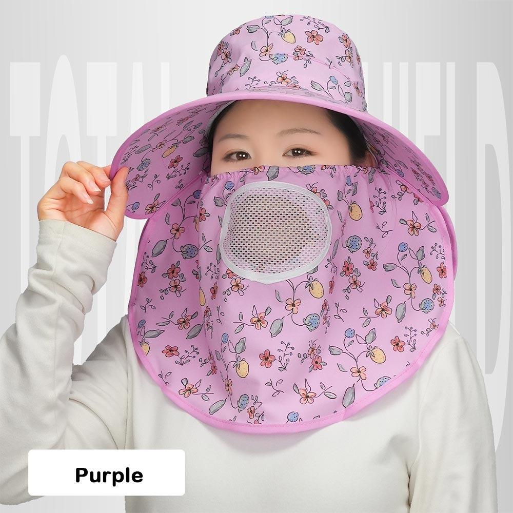 Adjustable Sunscreen Hat Anti-UV Bucket Hat Fashion Fisherman Hat  for Outdoor Sports фиолетовый