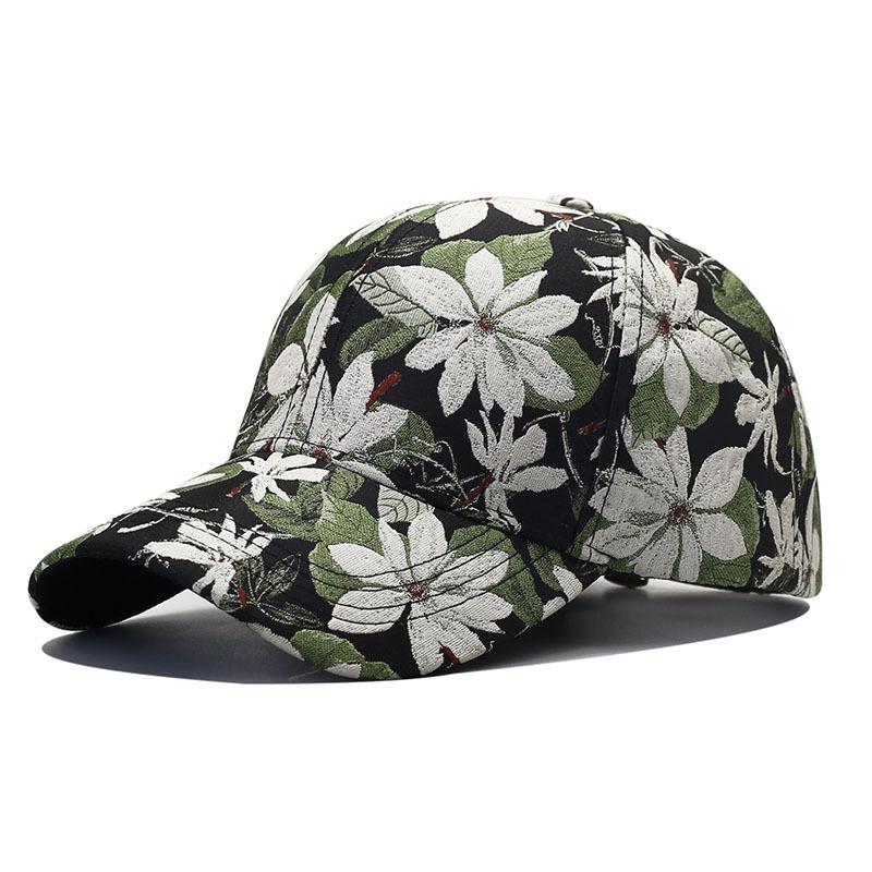 Casual Fashion Floral Cloth Baseball Cap Women's Spring and Autumn Versatile Foreign Style Sunshade Cap Hat