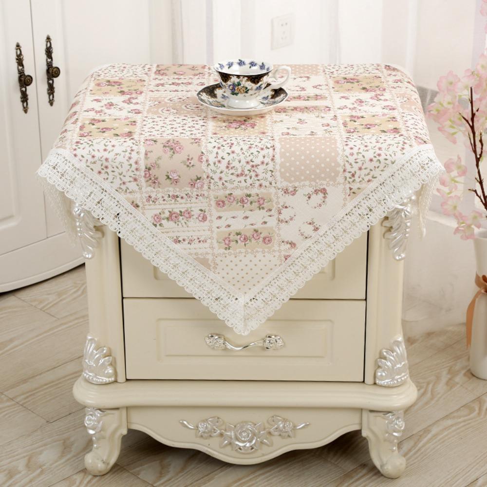 Pastoral Style All-Purpose Covers Square Dustproof Cover Household Lace Tablecloth  Bedroom