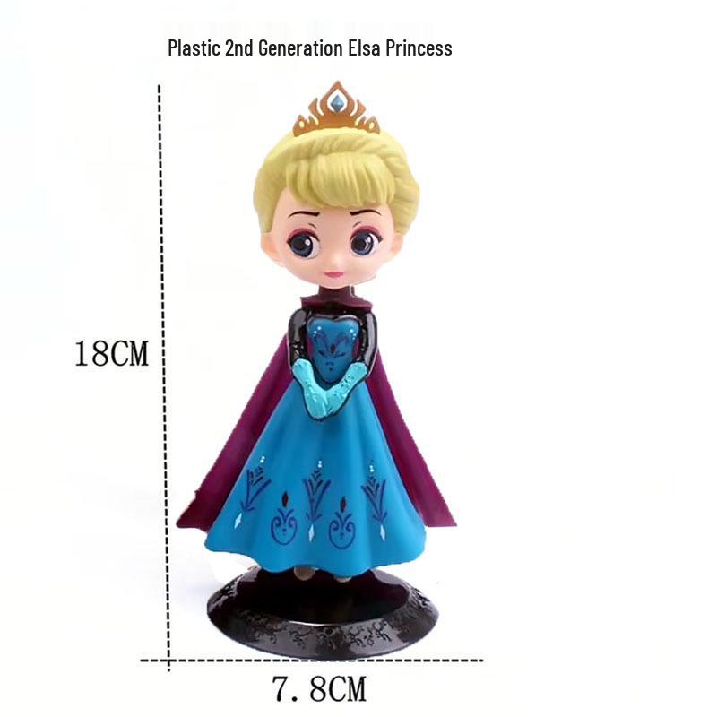 Princess Cake Decoration Figurine Featuring Sophia, Cinderella, and Elsa - Perfect for Birthday Parties and Festivals.