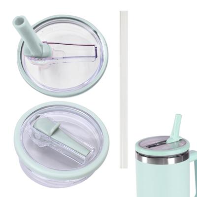 40 Oz Tumbler Deksel Vervangende Lekvrije Rietjes Deksel Morsbestendige Bekerhoes Herbruikbare Spatbescherming voor IJsbarbeker Thuis Reizen