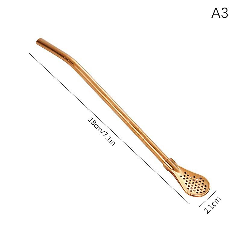 Reusable Straws Metal Stainless Steel Drinking Straw Milk Drinkware Creative Mixing Spoon Milk Tea Coffee Bar Party Accessories