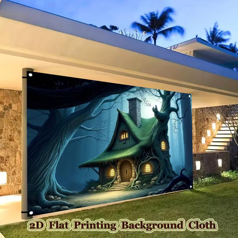 2D Magical Forest Cottage Background for Cosplay & Photography