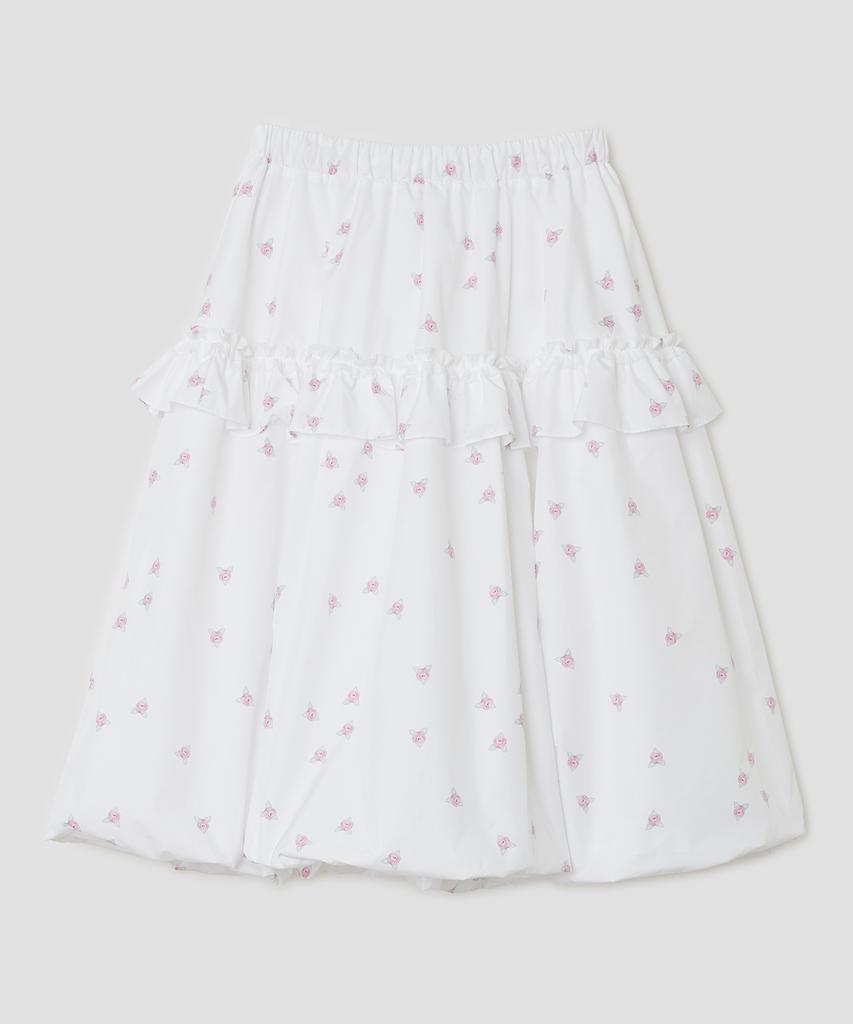 Taibseobiseu Flower Volume Skirt [White]
