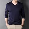 Spring Summer Period Long Sleeve Cultivate Ones Morality Men's T-shirt O-neck Solid Polyester T Shirt Men Red Blue Black