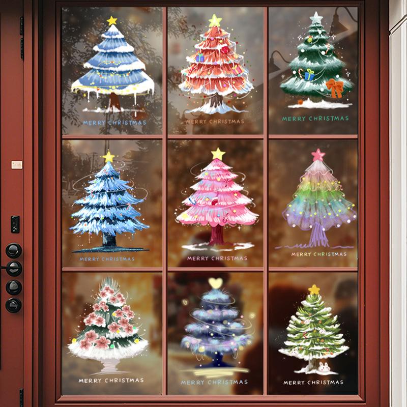 Christmas Tree Decorations, Electrostatic Window Decorations, Restaurant Scene Decorations, Glass Door and Window Stickers