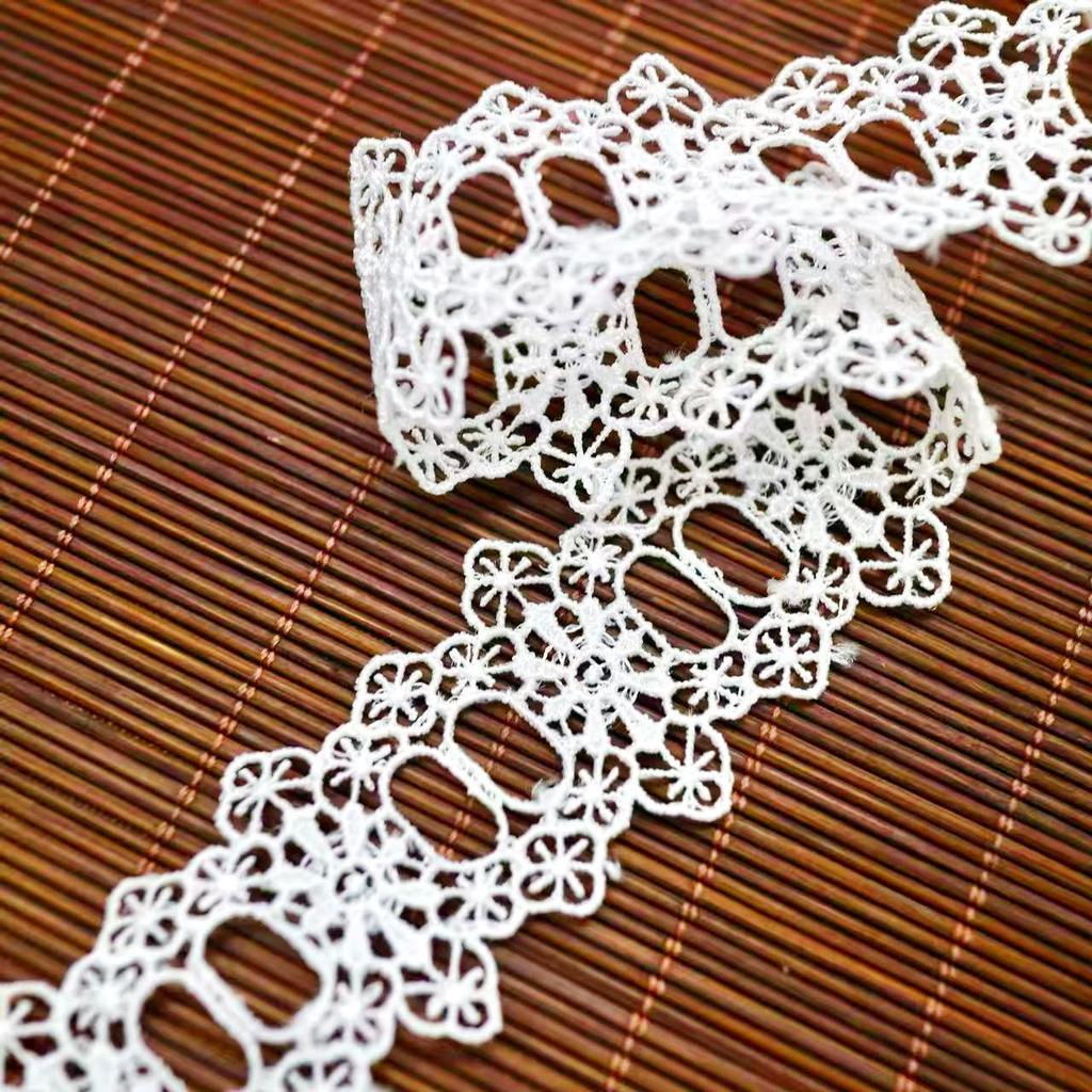 Polyester Lace Hollow Embroidery Accessories High-End Clothing Necklace Clothes Card Bag Handmade Diy Decoration Narrow Edge