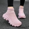 Socks and shoes women's autumn new high-top student casual couple sports short boots large size men's shoes