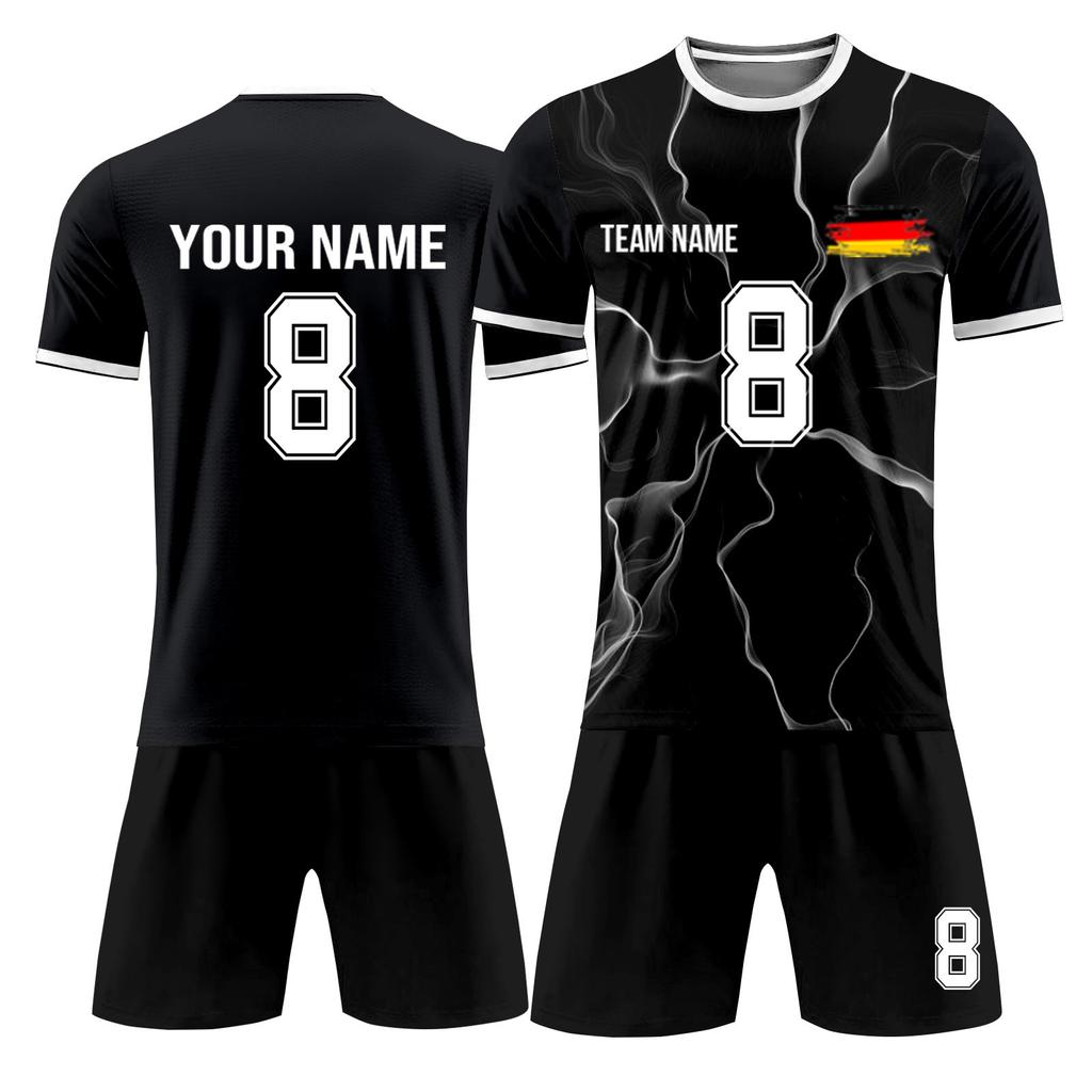 Individuelles zweiteiliges Set aus Fußballtrikots für Erwachsene und Kinder