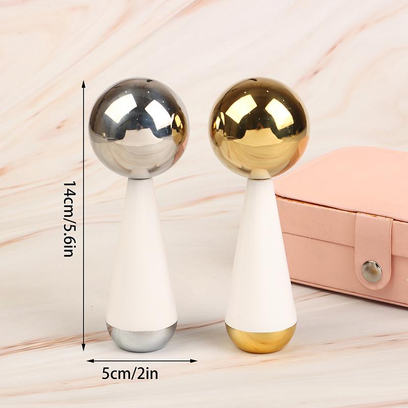 Ice Globes For Facial 360 Rotating Stainless Steel Ice Roller For Face Eyes Beauty Spa Cooling Globe Massage Ball Skincare Tools