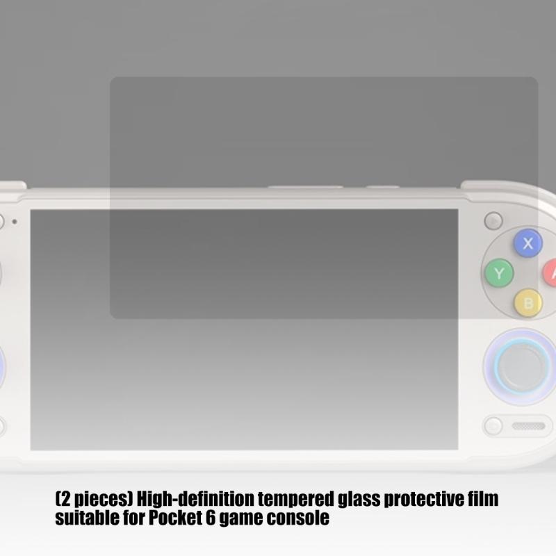 2 stuks Schermprotector voor Game Console voor Retroid Pocket 6 Gamepad Krasbestendig Gehard Glas Volledig Scherm Folie Breukbestendig