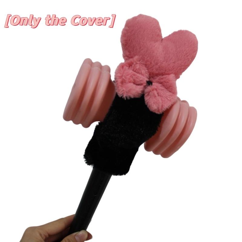 Koreański Różowy Podpórka Światło Pokrowiec Pluszowe Otoczenie Lisa Świecący Patyk Czarny