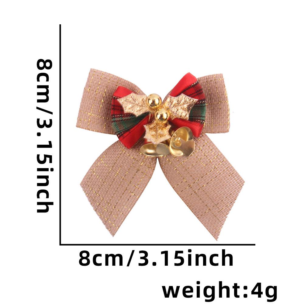Mini Christmas Bow with Bells - Tree Ornament & Gift Box Decoration