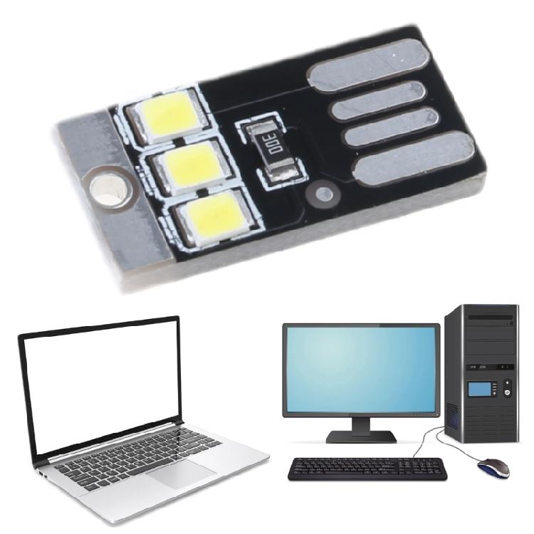 5Pcs LED Lamp 0.2W Reading Book Light USB Night Light Pocket Card LED Keychains Lamp