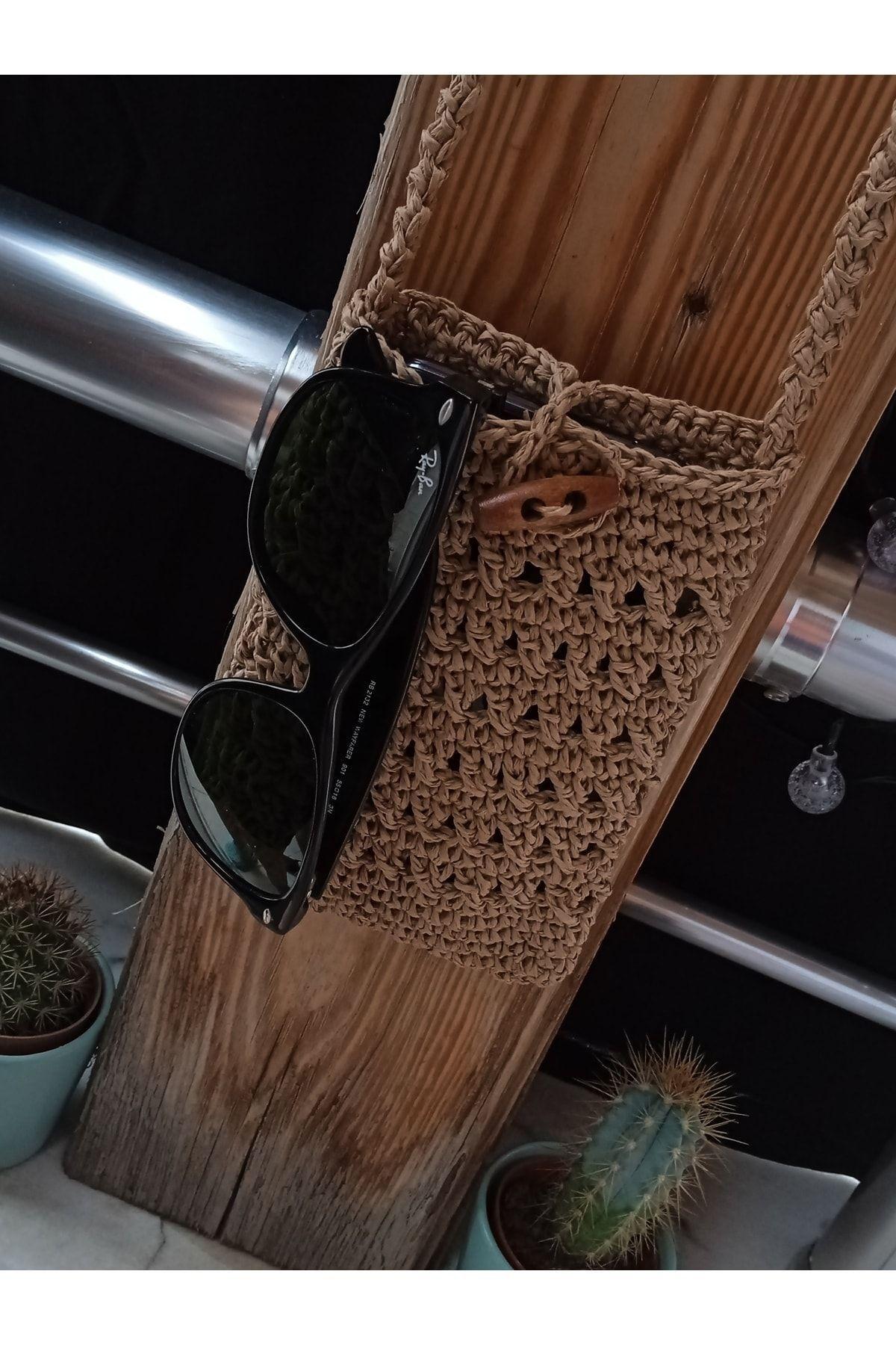 

Женская стильная и практичная сумка на плечо, плетеная сумка для телефона первого класса ручной работы - кремовая