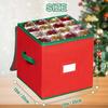 64 Ball Red Christmas Colored Ball Storage Box with Dividers,Holiday Ornaments Storage Container Bin for Xmas Decorations