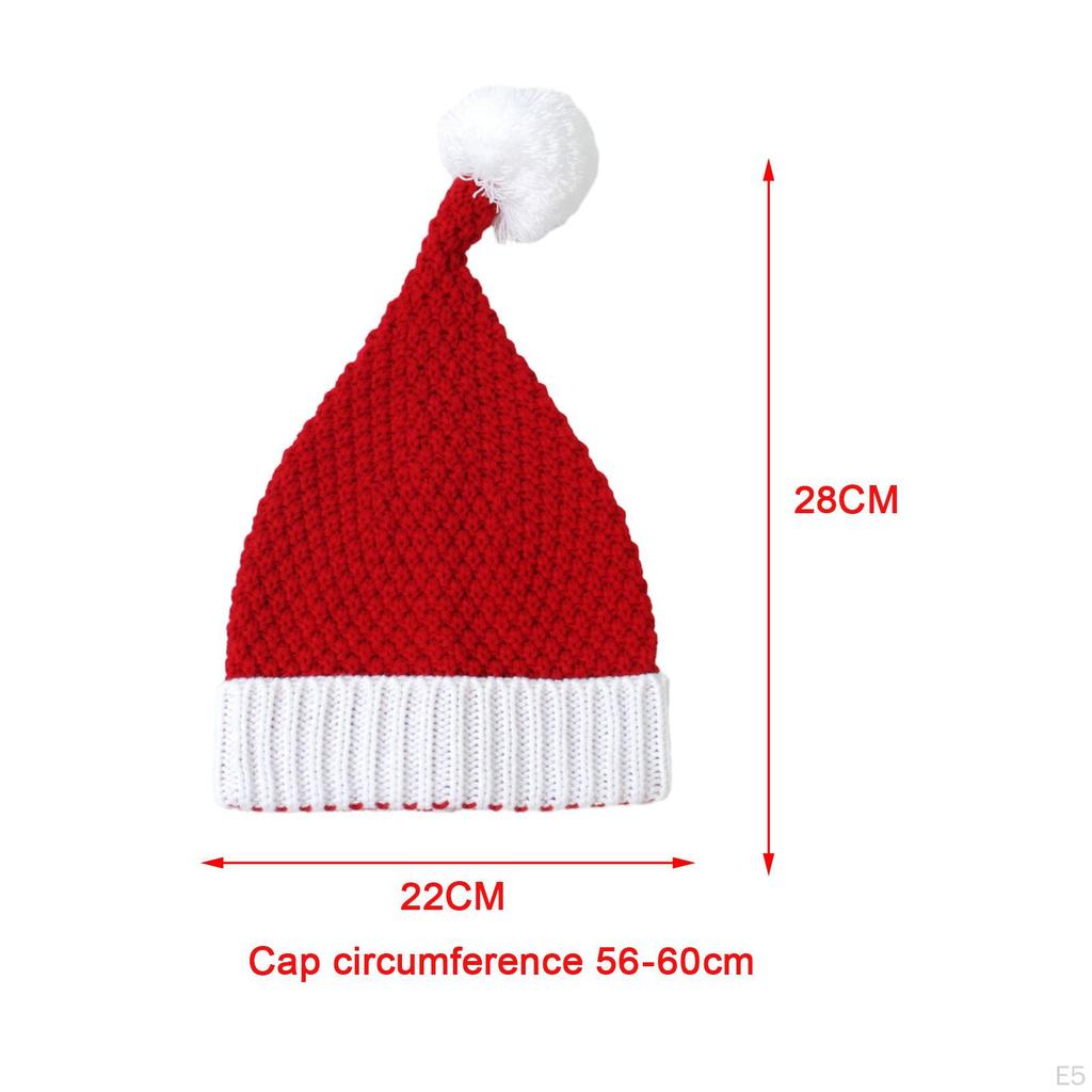 Christmas Hat Knit Winter Headwear Headgear, Fancy Dress Photo Prop Xmas Party Knitted
