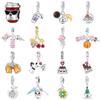 Creative Coffee Drinks Shape Copper Silver Plated Bracelet Pendants Cute Necklace Charms Beads DIY Jewelry Accessories for Party