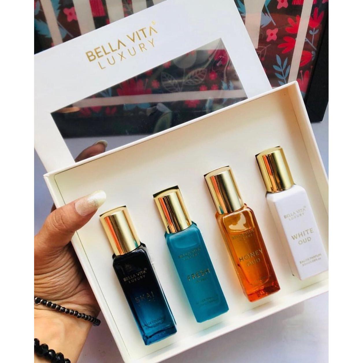 

Bella Vita Luxury Unisex Eau De Parfum Gift Set 4 x 20ml for Men & Women JL186320570177