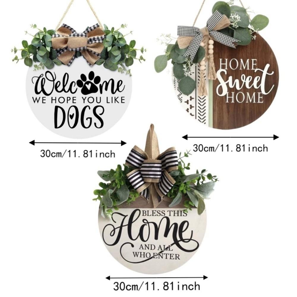 Flower Welcome Sign 2D Flat Wall Art Ornaments Hanging Decoration Outdoor Decor