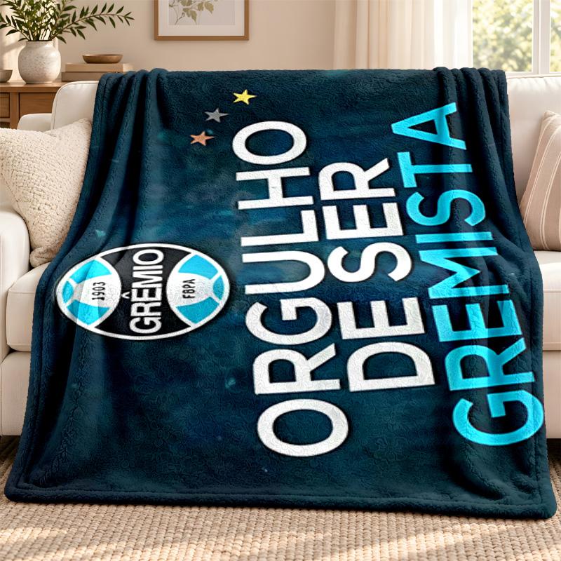 Gremio Foot-Ball Porto Alegrense Blanket Flannel Blanket Soft Cozy Plush Throw for Sofa Bed Lightweight Home Decoration Outdoor Camping