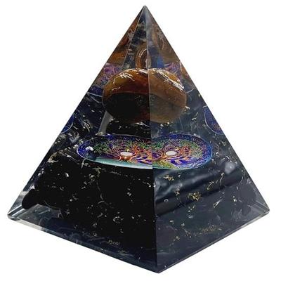 Schwarzer Turmalin-Kristall-Pyramidenstein für Zuhause, Feng-Shui-Artikel für Glück, Reiki-Heilung, Chakra