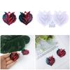Epoxy Assembled Mold Geometric Loves Heart Dragon Earrings Pendant Mold Phone Keychain Pendant Silicone Mold for Decor