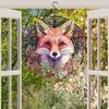 3D Metal Fox Wind Spinner Outdoor Garden Decor Rotating Wind Chime for Yard Patio Balcony Decoration