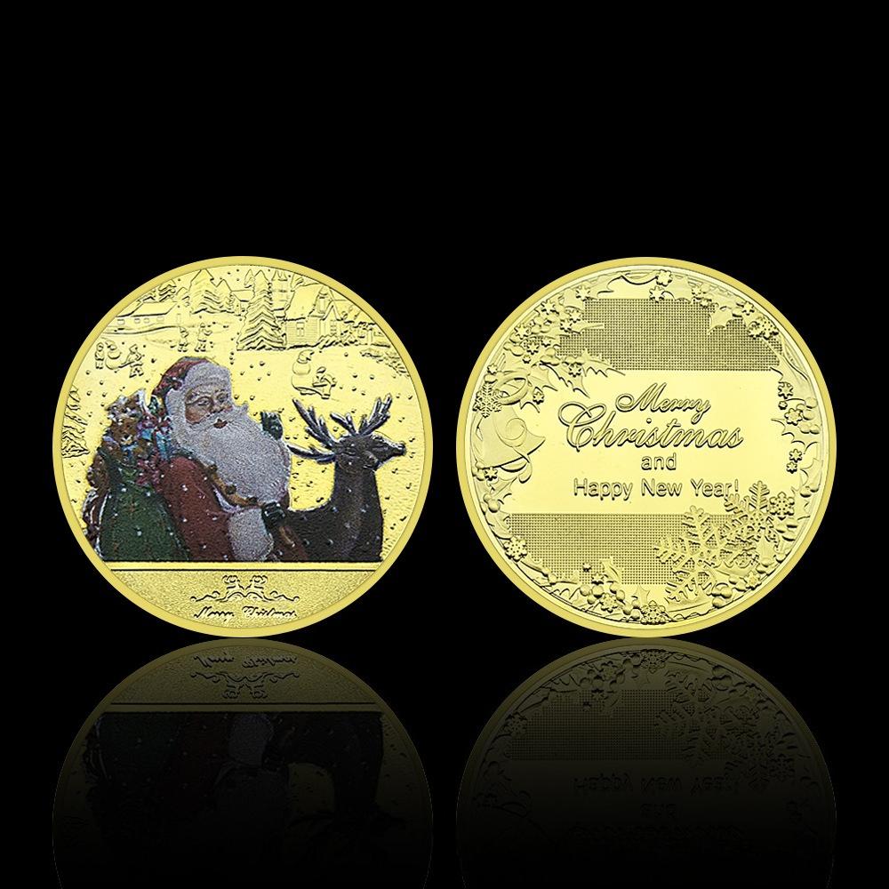 Merry Christmas, Santa Claus commemorative coins, holiday gifts Gift Box Set