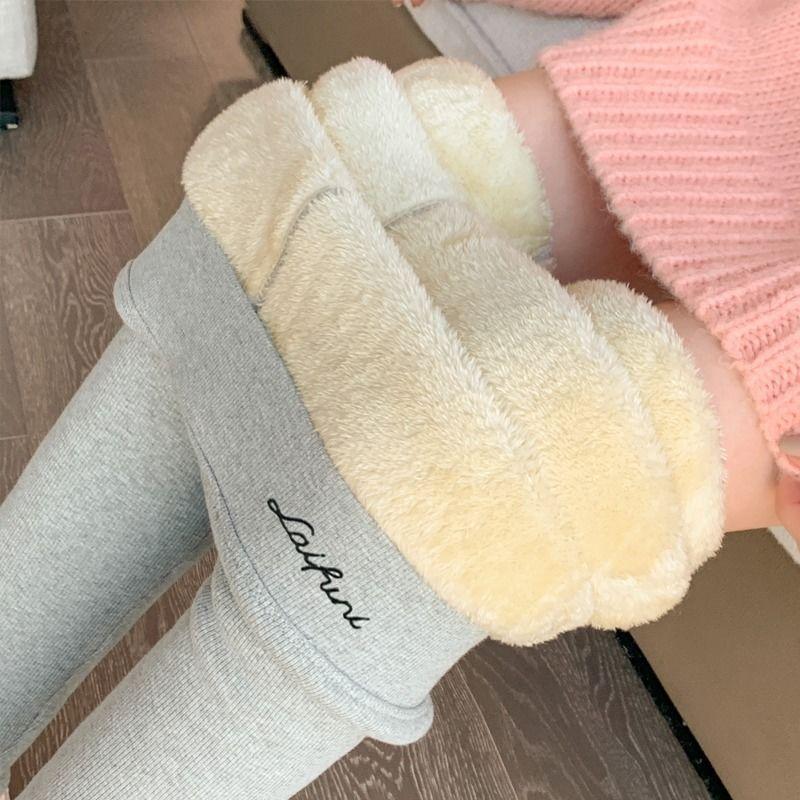 

Потовщені вельветові легінси для жінок осінь зима бавовняні штани з овечого вельвету з дуже високою посадкою теплі штани OneSize світло-сірий колір