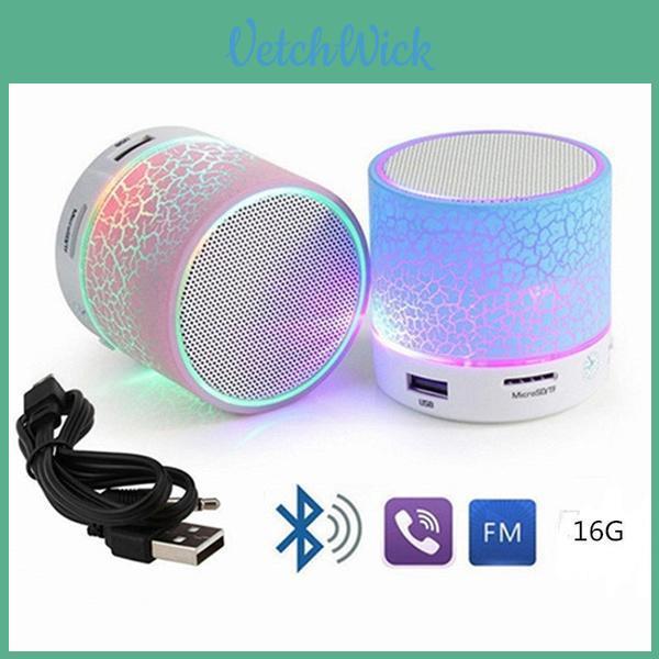 Tragbarer Mini-Bluetooth-Lautsprecher mit LED-Licht, kabelloser Lautsprecher, Geschenk, Auto, Zuhause, Outdoor