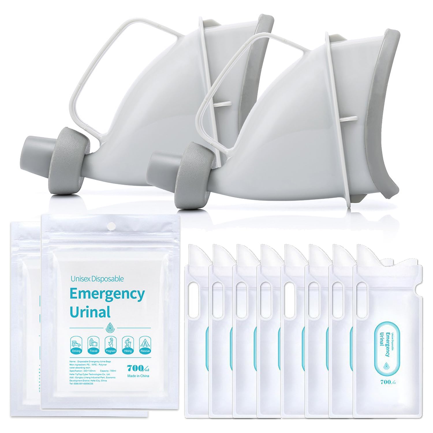 

NABESHI Portable Toilet Set Simple Emergency Disaster Toilet for Women and Ideal for Disaster and Mountaineering Reusable and 8 (2 Types), Toilet,