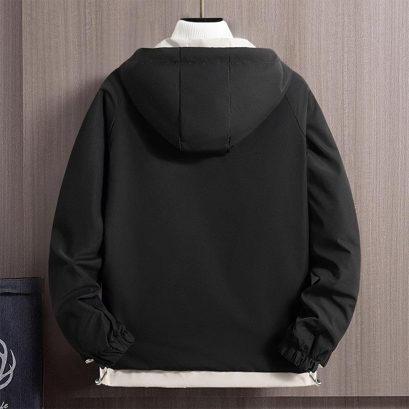 Spring and Autumn Trendy Brand Hooded Jacket Men's Jacket Trendy Versatile Slim Fit Handsome Sports Casual Top Jacket