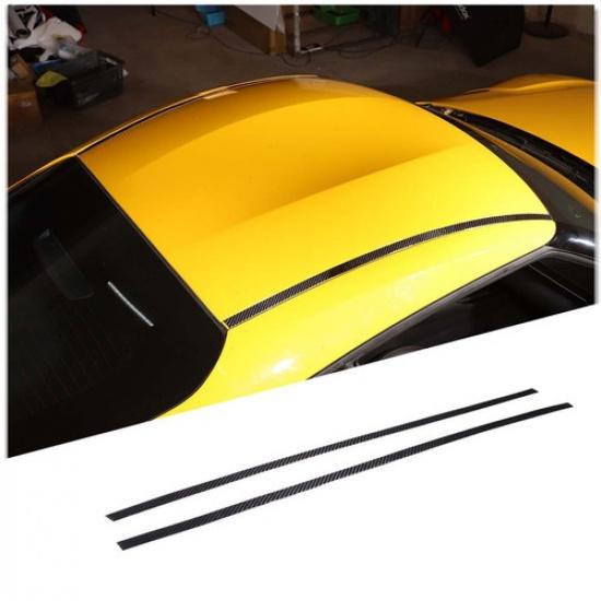 2Pcs Black Carbon Fiber Side Roof Trim Molding For Supra GR A90 -2024