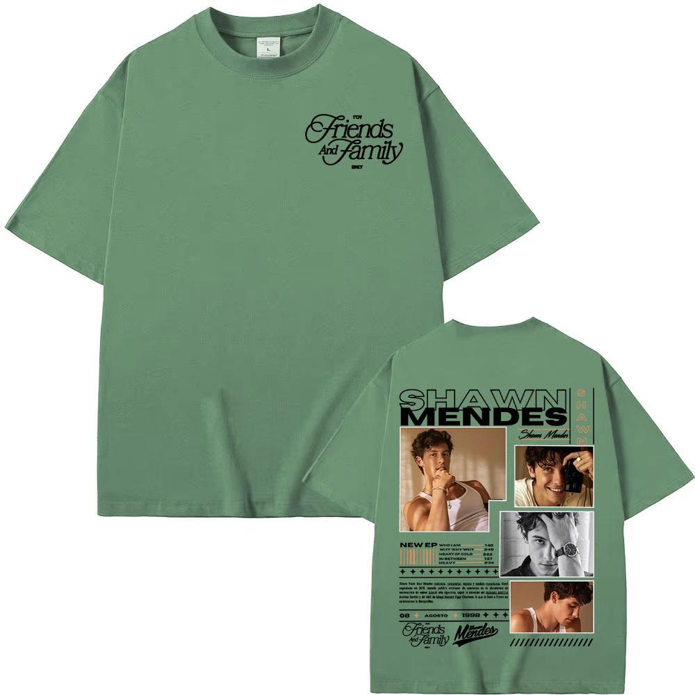 Shawn Mendes Album Tour 2025 Graphics T-shirts Men s Clothing Casual Cotton Oversized T Shirt Vintage Hip Hop Pop Music T-shirt 4XL