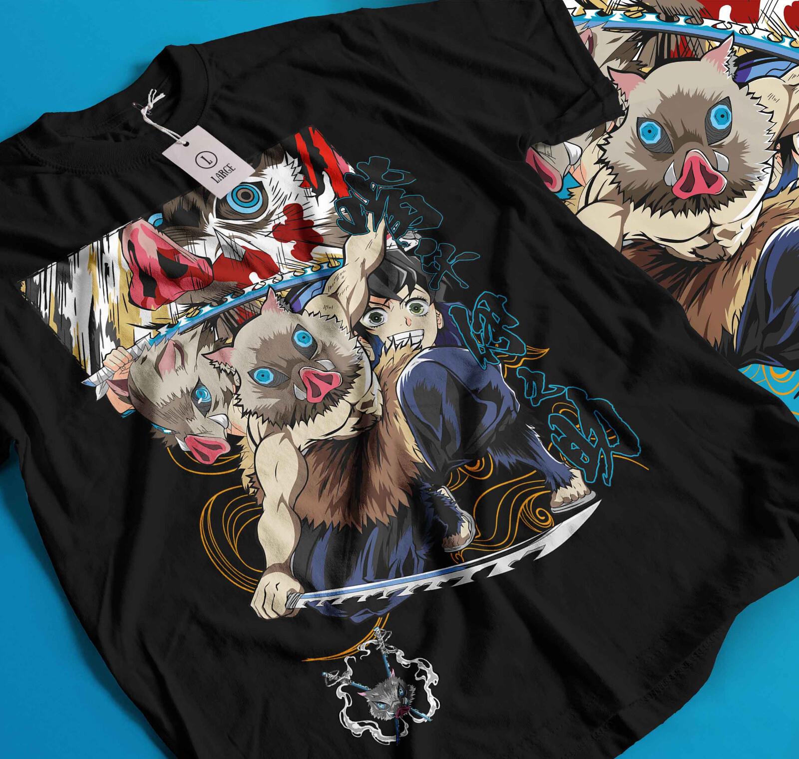 

Inosuke T-Shirt Mens Womens Tees Top Demon Slayer Kimetsu No Yaiba Anime Manga GifT Shirt Mens Womens Tees Top All Size317 2XL