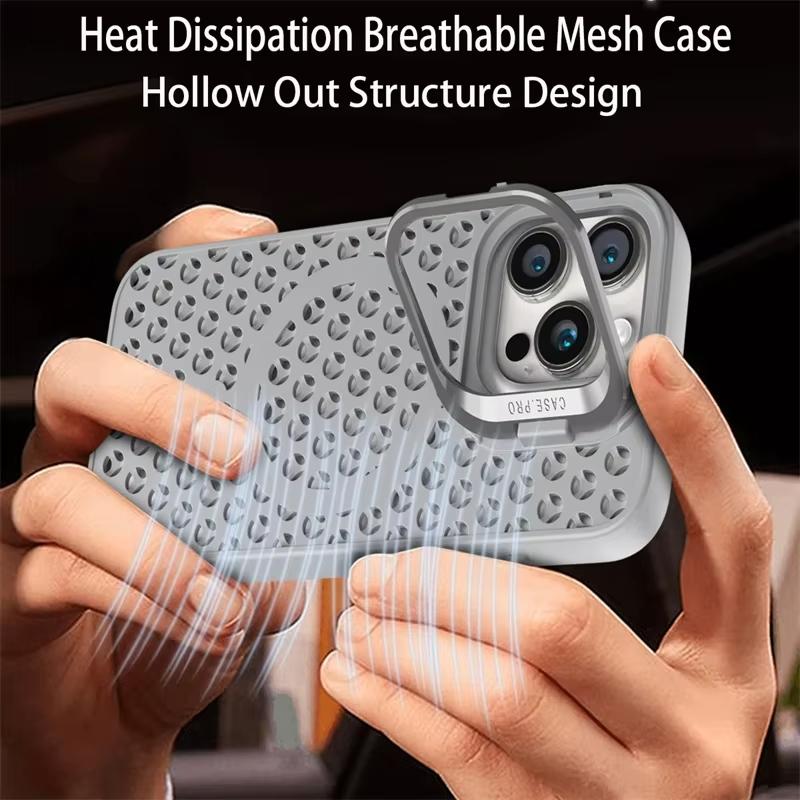 Wärmeableitung Magnetische Drahtlose Lade Fall Für iPhone 11 13 15 14 Pro Max 16 Plus 1 2 Kamera Halter Weiche TPU Fundas Abdeckung