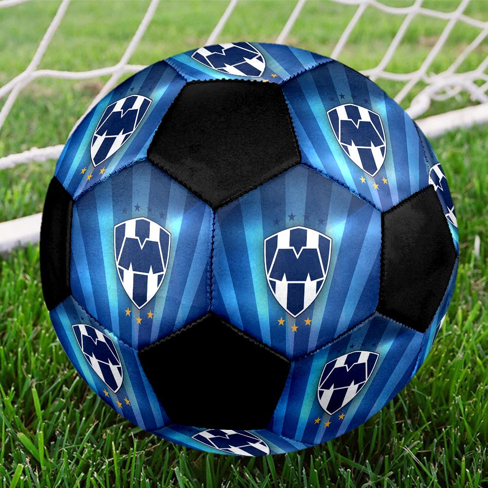 SIZE 5 C.F. Monterrey Soccer Ball Colorful All Ages Machine Stitched PVC Competition Ready Durable High-Bounce