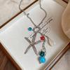 Zinc Zinc Alloy Y2K Shell Starfish Necklace Ornaments Starfish Beach Bracelet  Vacation