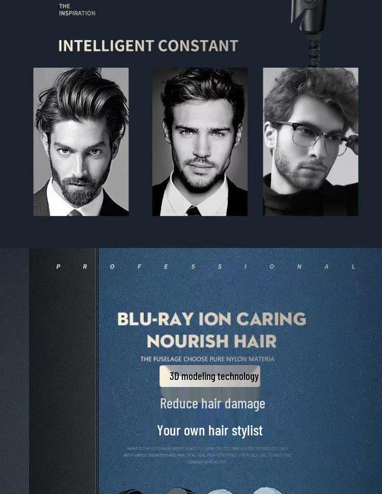 Ondulator și Placă de Îndreptat Păr pentru Bărbați - Mini Instrument pentru Păr Voluminos