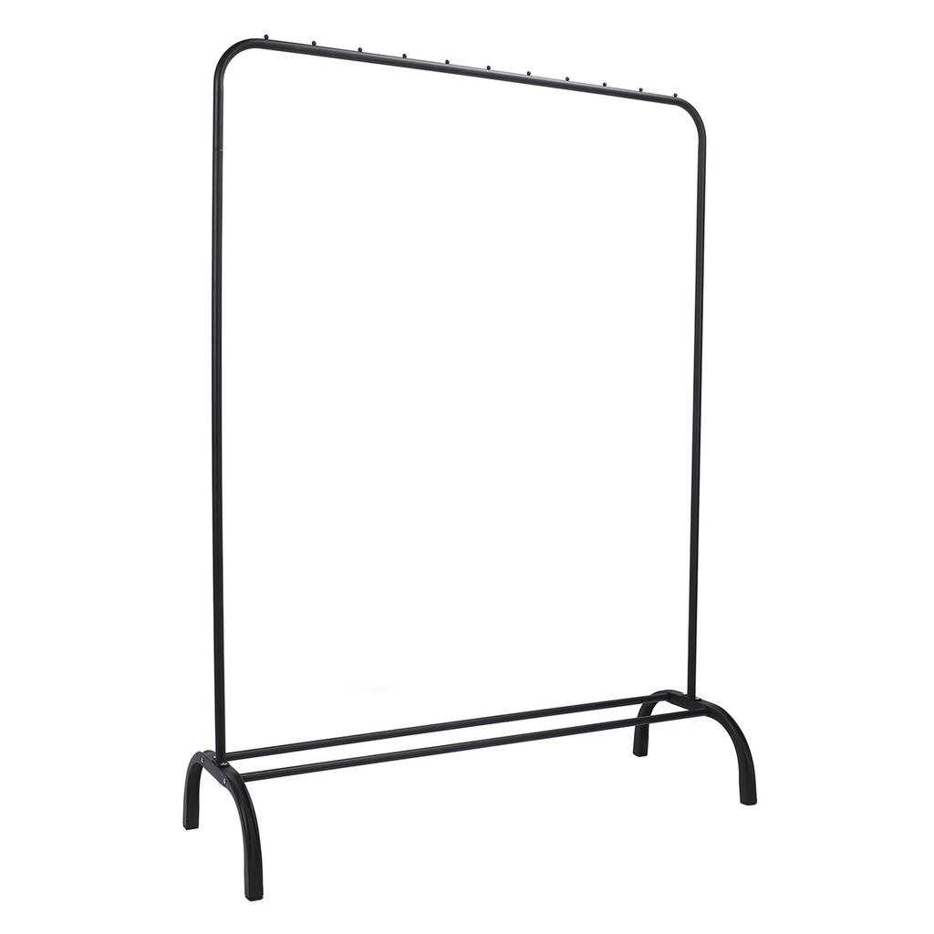 Garment Rack Floor Standing Clothes Hanging Rack with Bottom Metal Shelf for Clothes Hats Scarves Bags
