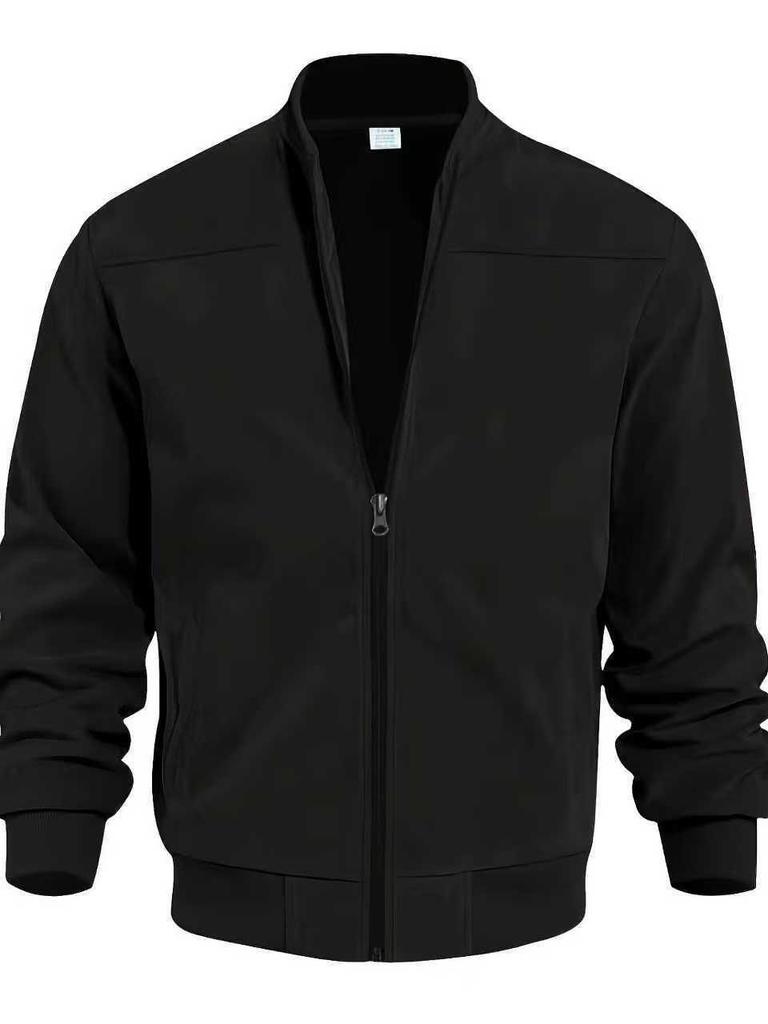 Men's Suede Zip Jacket - Casual Retro Long Sleeve Cardigan Coat