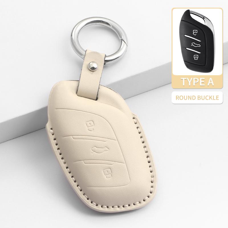 Interior Mouldings Leather Car Key Case Cover Protector Shell Fob Accessories For MG 4 2023 Mg4 Ev MG HS GT ZS EV ZX MG5 MG6 3 B